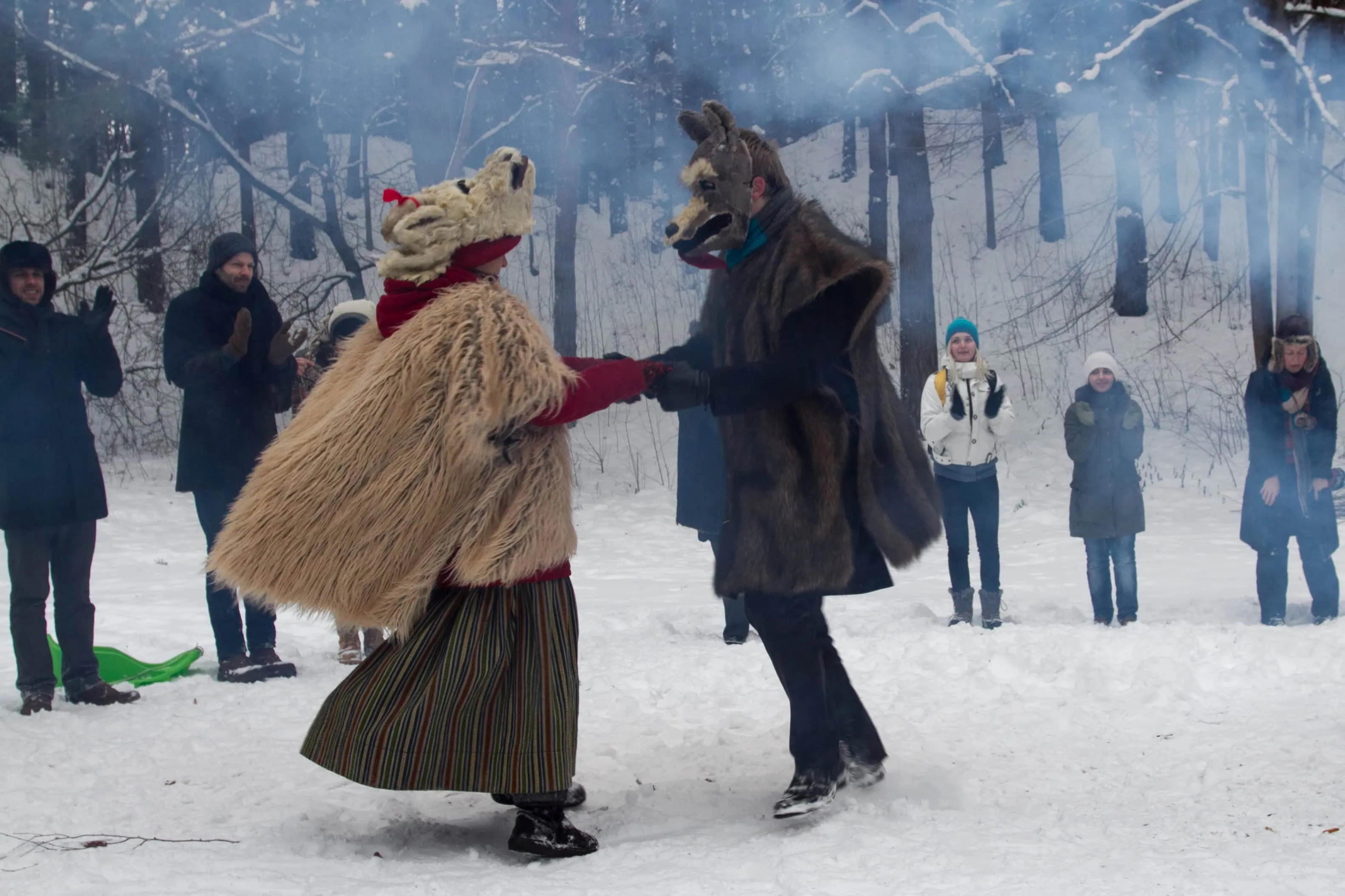 Winter Solstice. Yule Log Eve at the Open-Air Museum